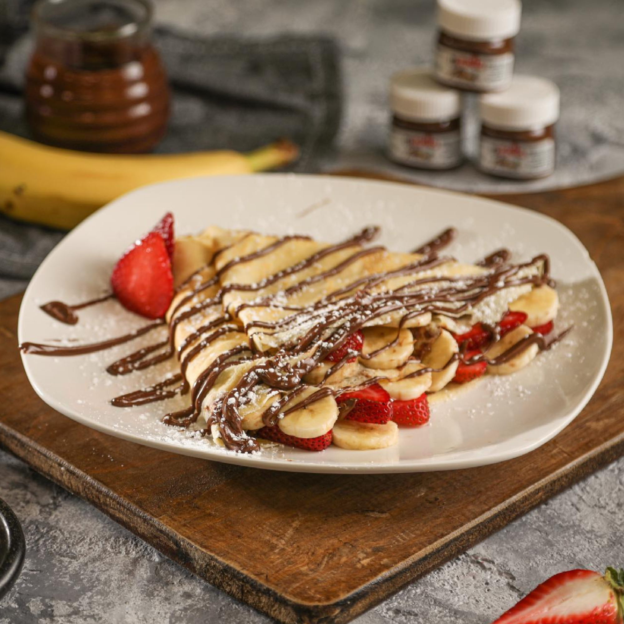 Nutella, Banana & Strawberry Crepe